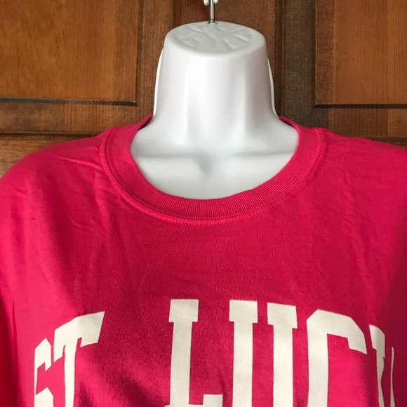 Gildan Pink St. Lucia/West Indies Crewneck Souvenir Tee X-Large - Picture 3 of 10